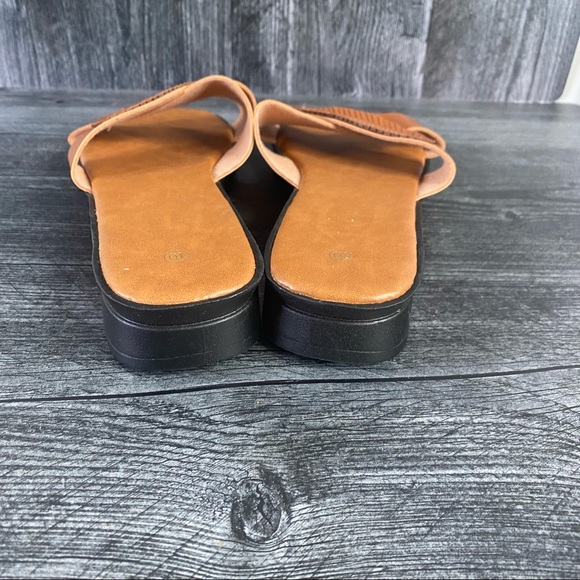 Collectionsetc charming tropical leaf wedge sandal - Picture 8 of 10